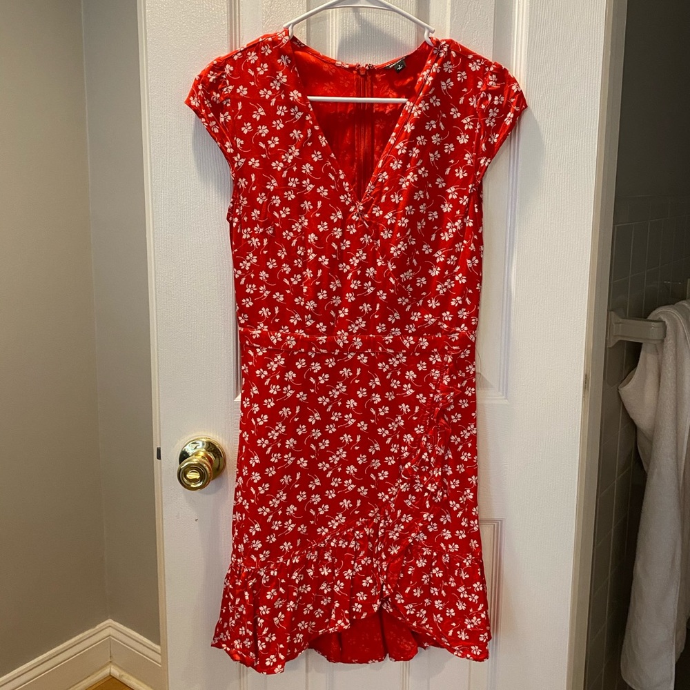 J. Crew Red Floral Dress